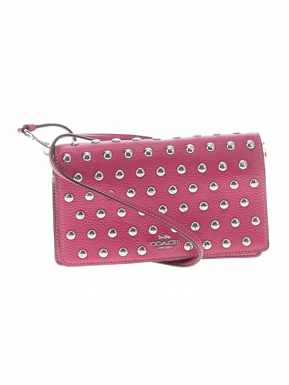Coach Anna fold over rivets clutch crossbody bag purse
